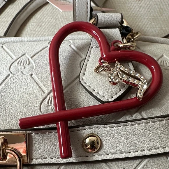 Juicy Couture Cream Satchel with Heart and Bear Charms - Picture 13 of 14